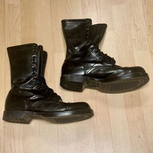 Vintage Corcoran Marauder Jump Boots 10 E Black Leather USA Military